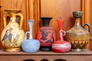 Set Of Five Miniature Greek Vases