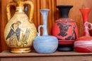 Set Of Five Miniature Greek Vases