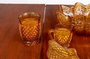 Assorted Lot Of Amber Glass