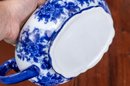 Unmarked Porcelain China Gravy Boat & Snack Rack