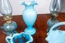 Lot Of Miscellaneous Vintage Blue Glass