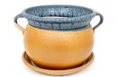 Stoneware Blue/Orange Pottery Planter