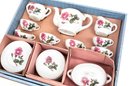 Service For Six Japanese Porcelain Carry Case Tea Set