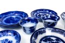 Mixed Miscellaneous Flow Blue Porcelain Dishes