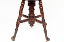 Antique Victorian Style Lion Footed Piano Stool