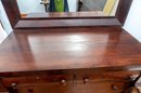 Antique American Empire Mahogany Tallboy Dresser Chest Of Drawers