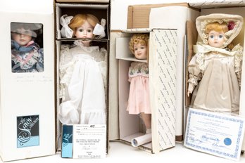 Four Porcelain Dolls From The Savoy And Royal Heirloom Collections
