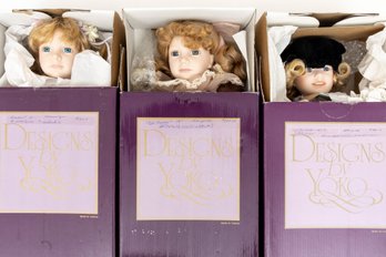 Collection Of Three Designs By Yoko Porcelain Dolls