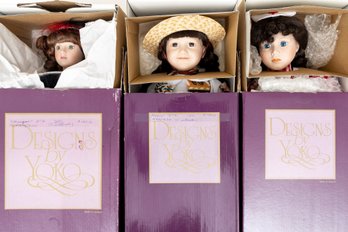 Collection Of Three Designs By Yoko Porcelain Dolls