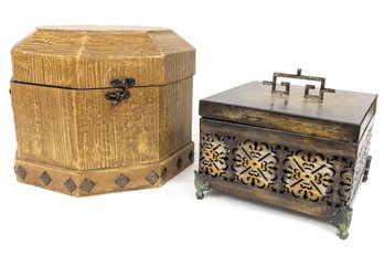 Two Decorative Storage Boxes