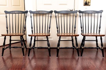 Four Hitchcock Farmhouse Chairs