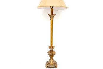 Ornate Vintage Giltwood Table Lamp