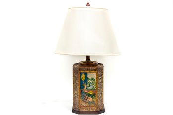 Vintage Tole Chinoiserie Table Lamp