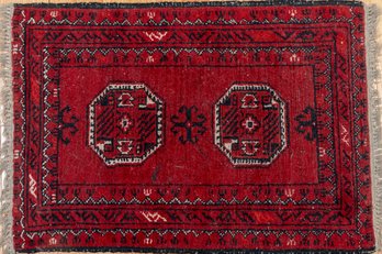 Small Hand-knotted Afghan Style Rug