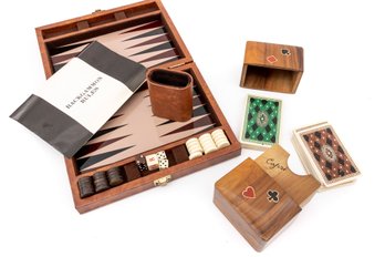 Vintage Playing Cards & Backgammon Case