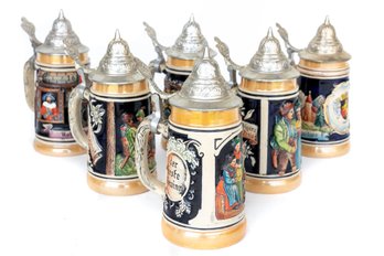 Collection Of German Beer Steins