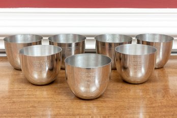 Seven Stieff Pewter Jefferson Cups