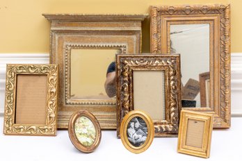 Mixed Collection Of Gold Mirrors & Frames