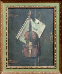 Framed Art Print Of Violin Still Life