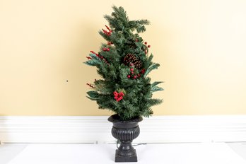 Holly Berry Faux Christmas Tree