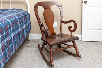 Tell City Chair Co. Vintage Sculpted Maple Rocker