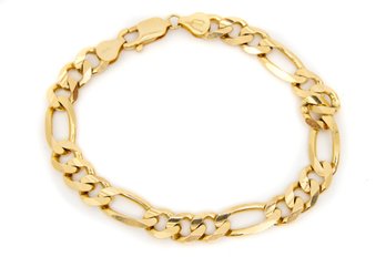 14K Figaro Curb Link Bracelet