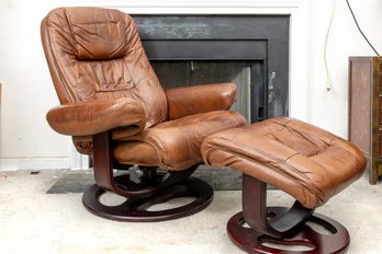 Lane Furniture Industries Leather Chair & Ottoman