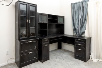 Two Piece Desk & Cabinet