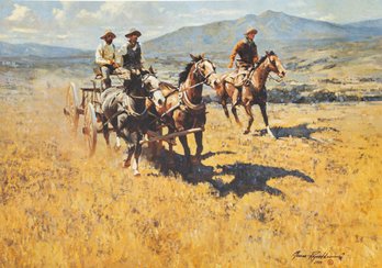 James Reynolds 'The Supply Wagon' Signed Lithograph