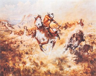 Buck McCain 'The Great Hunt' Signed Lithograph
