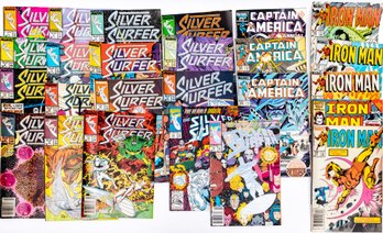 80s Silver Surfer, Iron Man, & Captain America Marvel Comics