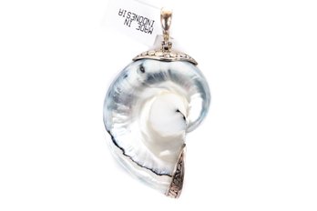 Sterling Silver Nautilus Shell Pendant