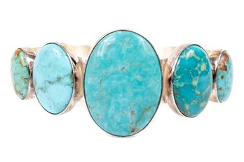 Turquoise And Sterling Silver Cuff Bracelet