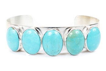Turquoise & Sterling Silver Cuff Bracelet