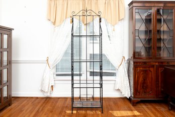 Wrought Iron & Glass Utility Shelf