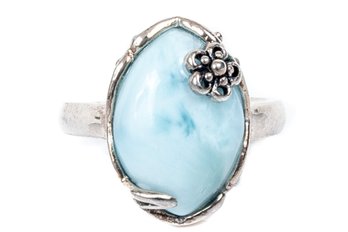 Larimar And Sterling Silver Ring