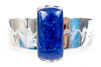 Large Blue Lapis Cuff Bracelet