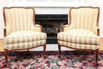 Ethan Allen French Provincial Wingback Chairs