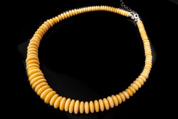 Yellow Aragonite Rondell Necklace