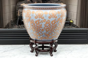 Oriental Crackle Glaze Planter