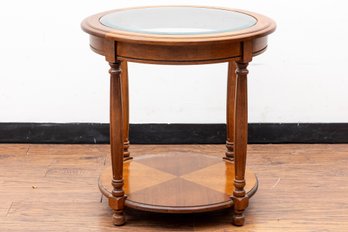 Beveled Glass Top Occasional Table