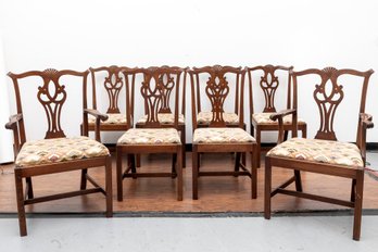 8 Vintage Chippendale Chairs