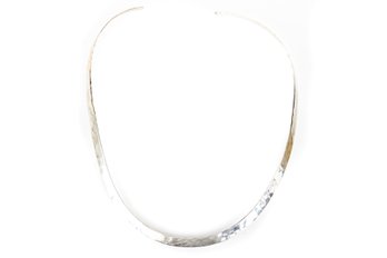 Sterling Silver Hammered Collar Necklace