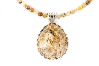 Multi Gemstone Necklace With Pendant