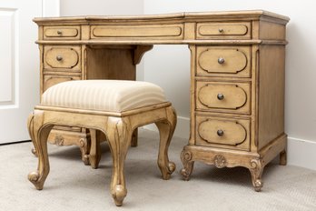 French Heritage Butler's Vanity Desk & Stool