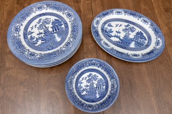 Vintage Blue Willow English Ironstone Tableware