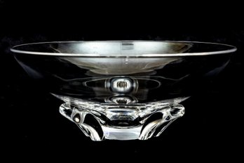 Hand Signed STEUBEN Studio Blown Crystal Candy Dish