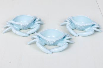 Cape Coral Crab Butter Dishes By Fitz & Floyd