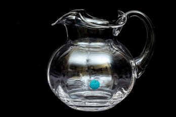 Tiffany & Co. Clear Crystal Glass Water Pitcher, Devon