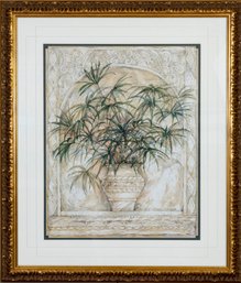 Palm Plant Color Etched Art Print By T. HAND